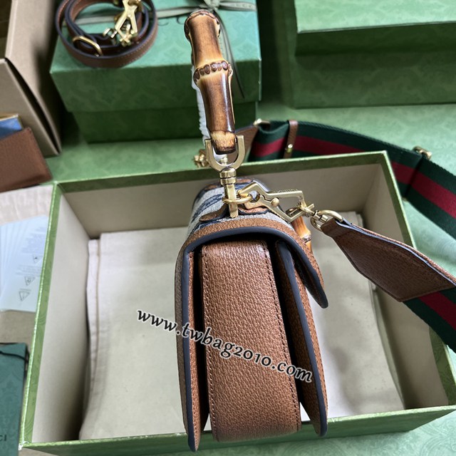 gucci專櫃新款手袋 古馳Bamboo 1947系列竹節小號手袋 jcp1571